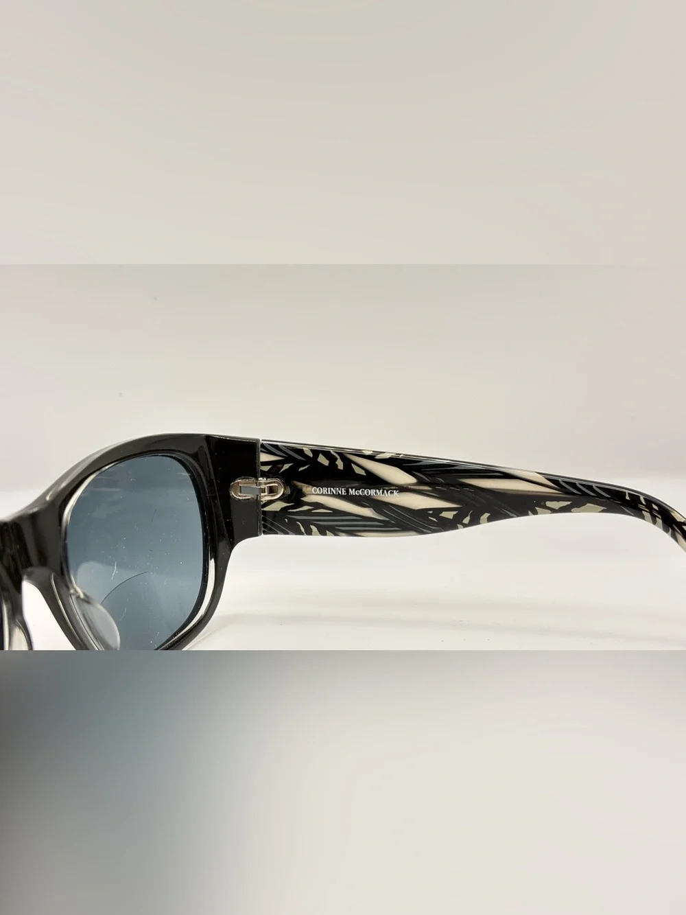 Corinne McCormack Chloe Black Oval Sunglasses Frames Only